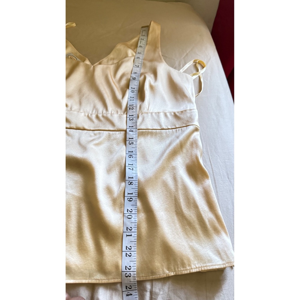 Sleeveless Silk Top V-Neck Dressy Tank Blouse Party Elegant Size 12 - Picture 6 of 9